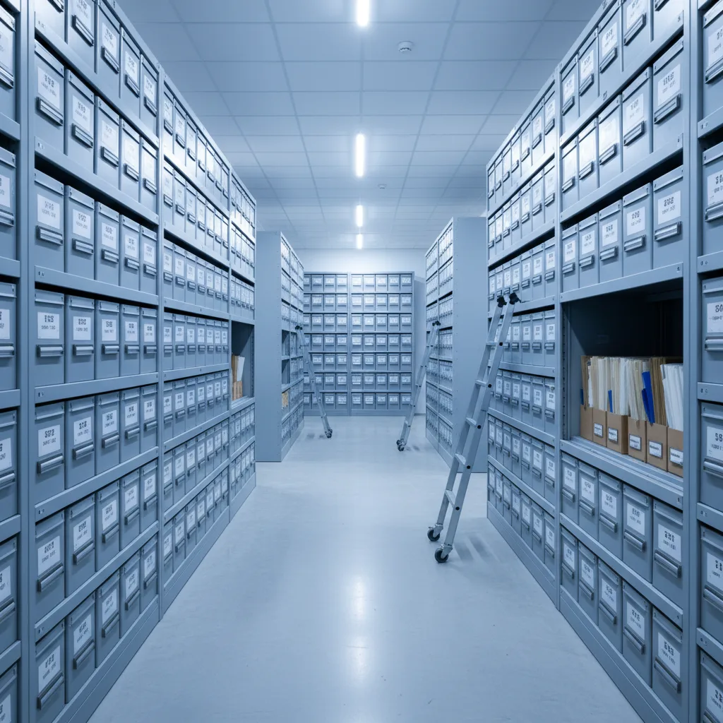Secure document and file archiving in a storage unit