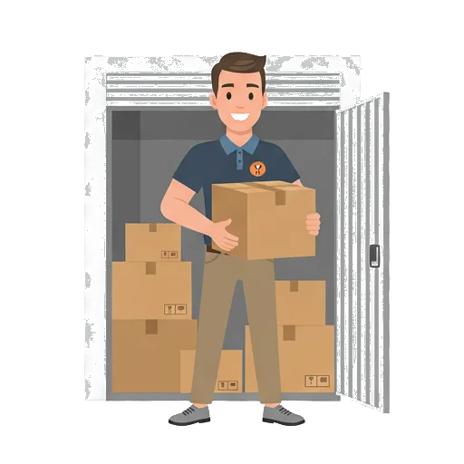 Step 3 illustration: loading the storage unit